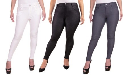 Women's Stretchy Cotton-Rich Jeggings. Plus Sizes Available.