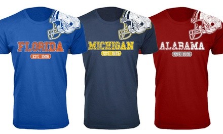 Men's Awesome College Football Helmet T-Shirts (S-3XL)