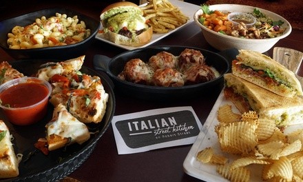 Two $10 vouchers valid for Takeout at Italian Street Kitchen 