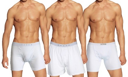 Galaxy By Harvic Men's Tagless Boxer Briefs (3-Pack; S-2XL)