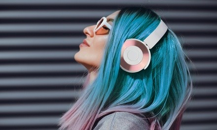 Aduro Amplify Metallic Wireless Bluetooth Stereo Headphones with Mic