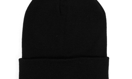 3 Pack Thermal Windproof Winter Black Beanie Hat