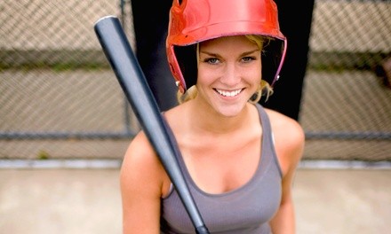 Half-Hour or One-Hour Batting-Cage or HitTrax Sessions at SoftballFans (Up to 70% Off)