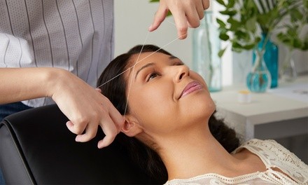 Eyebrow or Full Face Threading Session at Megan Beauty Brow (Up to 57% Off)