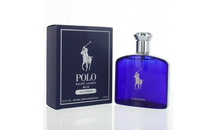 POLO BLUE by Ralph Lauren 4.2 OZ EAU DE PARFUM SPRAY NEW in Box for Men