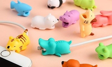 iPhone and Android Animal Biters Cable Protectors (2- or 4-Pack)