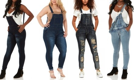 CG Women's Slim-Fit Denim Overalls. Plus Sizes Available.