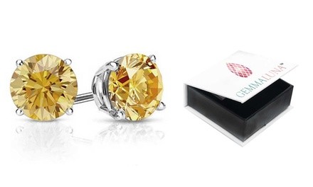 Gemma Luna 2.00 CTTW Genuine Citrine Stud Earrings (1- or 2-Pack)