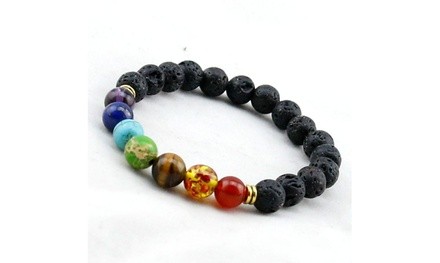 7 Genuine Chakra Healing Natural Stone Bead Bracelets