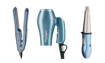 BaBylissPRO Nano Titanium Travel Dryer, Mini Wand & Mini Flat Iron