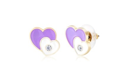 Heart Cubic Zirconia Stud Earrings