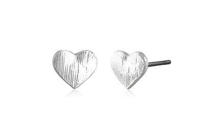 Dotted Heart Stud Earrings