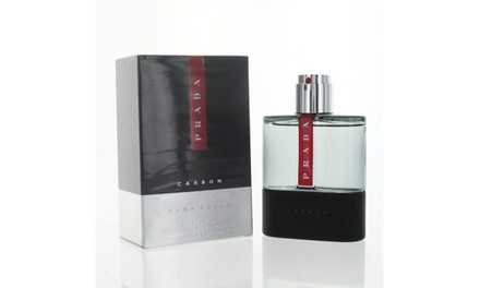 Prada Luna Rossa Carbon By Prada 3.4 Oz Eau De Toilette Spray New In Box For Men