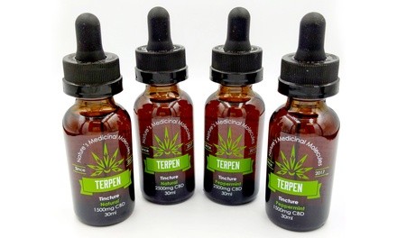 1500mg or 2500mg CBD Natural or Peppermint Flavor Tincture from Terpen (Up to 50% Off)