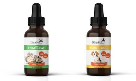 300 mg of TERADOG or TERACAT oil or $50 Gift Card from Tera Hemp (Up to 48% Off)