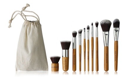 10 Piece Bamboo Brush Set