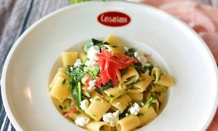 Italian Cuisine Lunch or Dinner at Cassariano Italian Eatery (Up to 50% Off). Four Options Available.