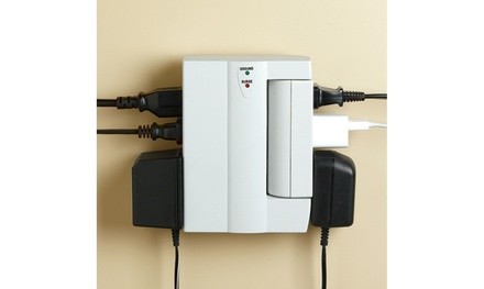 6-Outlet Swivel Side Socket Surge Protector Wall Tap ETL (1- or 2-Pack)