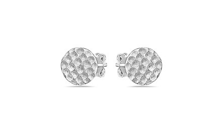 Sterling silver textured stud 