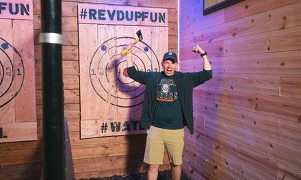 90-Minutes of Indoor Axe Throwing at Rev'd Up Fun (Up to 44% Off)