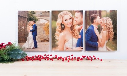 Sets of Three Personalized Wood Photo Pallets or Prints from Picture It Custom (Up to 73% Off)