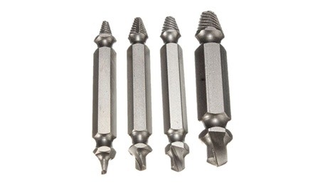 Double-Sided Damaged Screw Extractors (4-Piece)