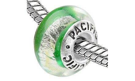 Sterling Silver 'Buena Vista' Murano Style Glass Bead