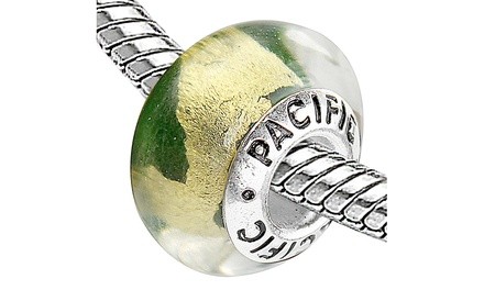 Sterling Silver 'Girl from Ipanema' Murano Style Glass Bead