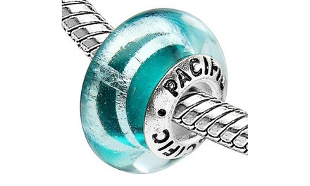 Sterling Silver 'Weekend Vacation' Murano Style Glass Bead