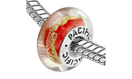 Sterling Silver 'Because I Said So' Murano Style Glass Bead