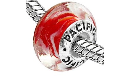 Sterling Silver 'Forever Young' Murano Style Glass Bead