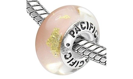 Sterling Silver 'Intimate' Pacific Murano-style Glass Bead