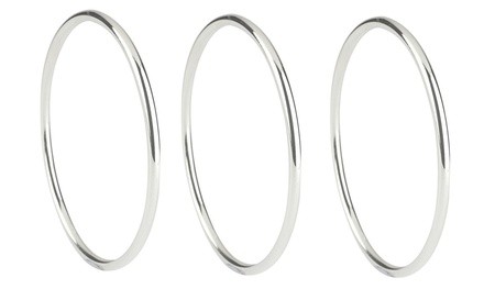 Italian Sterling Silver Stackable 3mm Bangle 