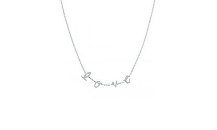 9.99 Silver Plated LOVE Station Necklace