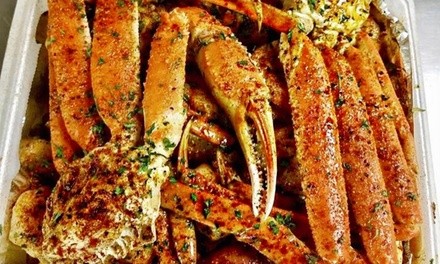 $7 for $10 Towards Food and Drink at Krab Kingz Seafood, Takeout and Dine-In (When Available)