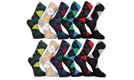 Frenchic Men's Argyle Dress Socks (12-Pack)