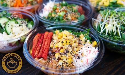 One, Two, or Four PokeCeviche Bowls and Slushies at PokeCeviche (Up to 39% Off)