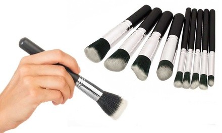 Professional Complete Makeup Brush Set with Bonus Cleaner and Sponge