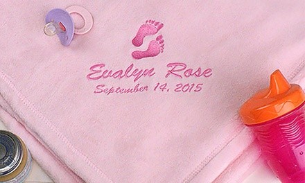 Personalized Embroidered Baby Blanket from GiftsForYouNow.com (Up to 57% Off)