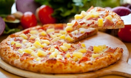 $11 for Two vouchers, Each Good for $10 Worth of Pizza and Drinks at Riverfront Pizza & Sports Bar ($20 Total Value)