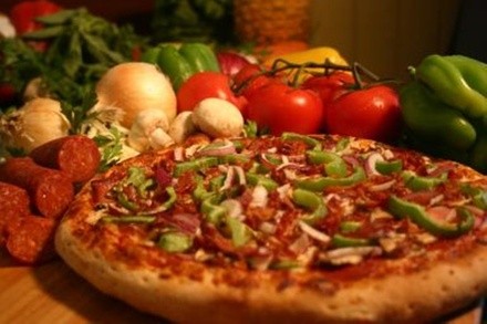 Pizza Dinner for Two or $11 for $22 Worth of Pizzeria Food at Lamppost Pizza 