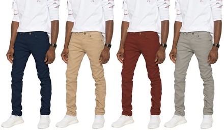 Men's Skinny-Fit Stretch Twill Pants 