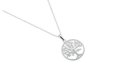 Italian Sterling Silver Tree Of Life Necklace