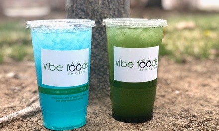 Two Juices, One Bone Broth, or $3.50 for $5 Toward Food and Drink at Vibe Foods Superfood Bar