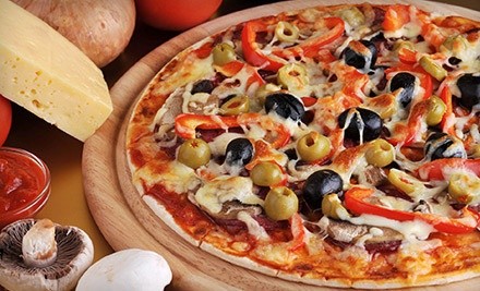 $14 for a Large Pizza with One Appetizer and Two Drinks for Two at Straw Hat Pizza (Up to $29.86 Value)