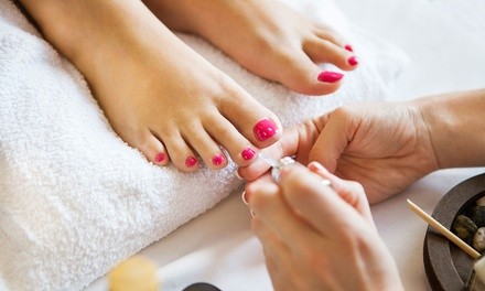 One Regular Pedicure or Gel Pedicure at Evergreen Beauty Spa, Threading And Sugaring (Up to 35% Off)