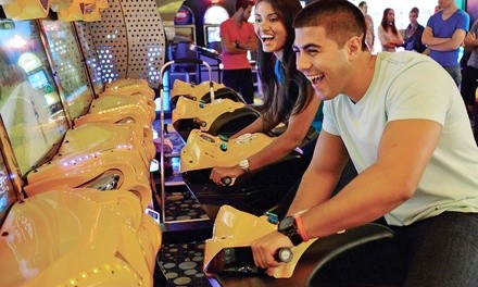 One or Two iRide Plus Unlimited Bands $5 Game Cards, and Optional 250 Tickets at iPlay America (Up to 34% Off)