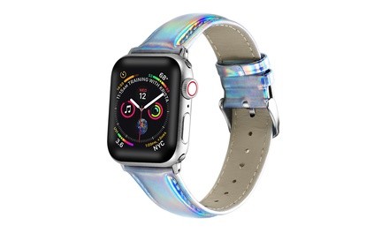 Iridescent Leather Bands for Apple Watch Series 1, 2, 3, 4, 5