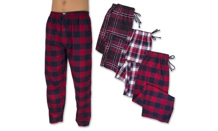 Men's Assorted Flannel Fleece Lounge Pants (3-Pack) 