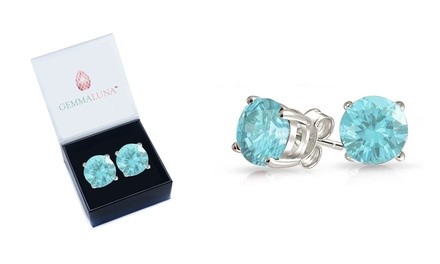  Gemma Luna 2.00 CTTW Genuine Blue Topaz Stud Earrings (1- or 2-Pack)   